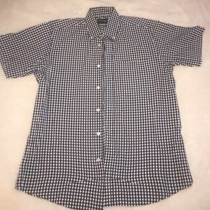 Orvis heritage washed blue and white checked River guide shirt. Size Large.
